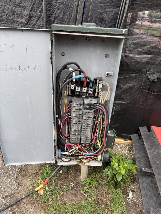 Electrical service panel upgrade in progress by TK Electric