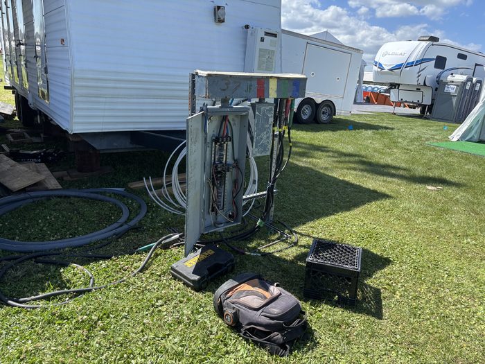 Temporary event power panel set up by TK Electric